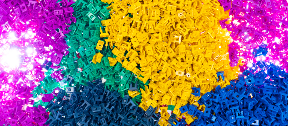 assorted recycled plastics